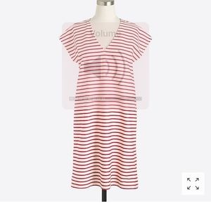 J Crew Factory Striped V Neck Dress